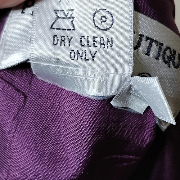 Papell Boutique Formal Maxi Dress Size 10 Deep Purple Elegant Evening Gown - Picture 6 of 6